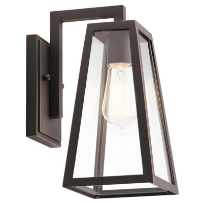 Carrick Hollow Transitional Outdoor Wall Lantern Rubbed Bronze