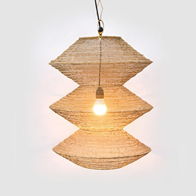 Carrigaline Hamptons Tiered Rattan Ceiling Pendant