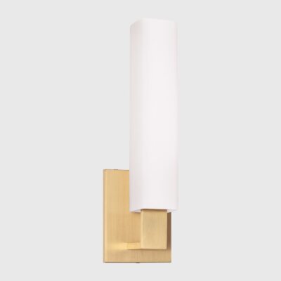 Carrow Contemporary Rectangular Wall Light Aged Brass