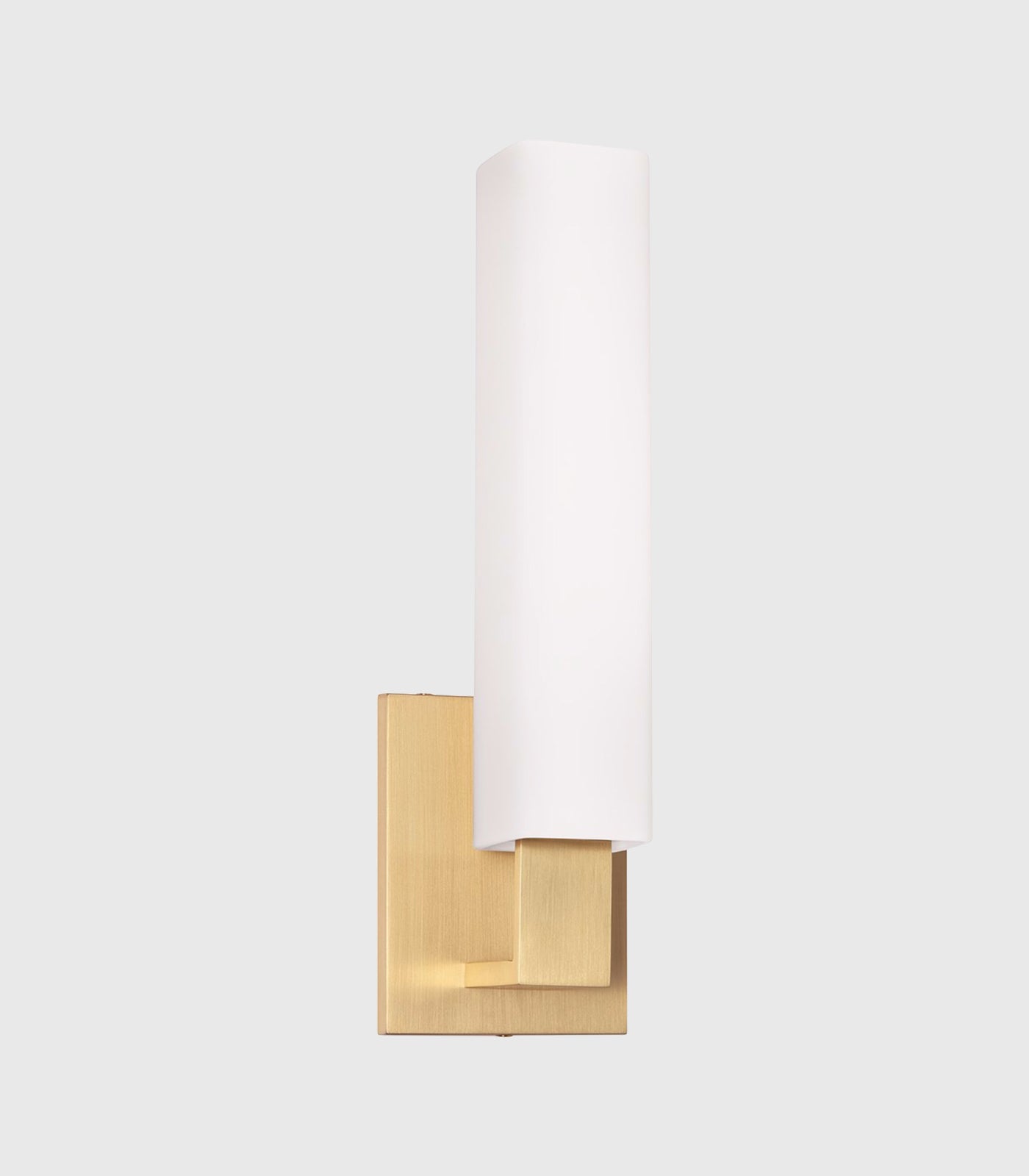 Carrow Contemporary Rectangular Wall Light Aged Brass