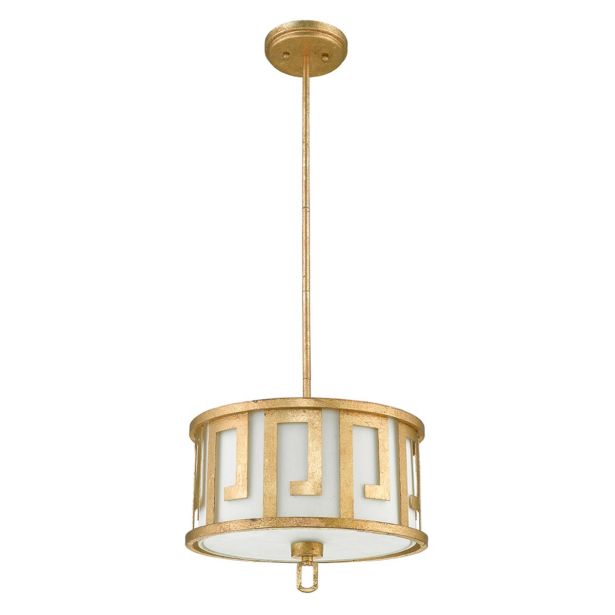 Cascadene Hamptons Drum Pendant Distressed Gold and Ivory Cascadene Hamptons Drum Pendant Distressed Gold and Ivory