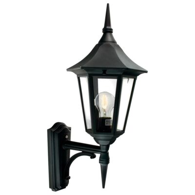 Castelbourne Lantern Traditional Outdoor Wall Light Black