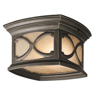 Castellara Traditional Outdoor Ceiling Flush in Olde Bronze