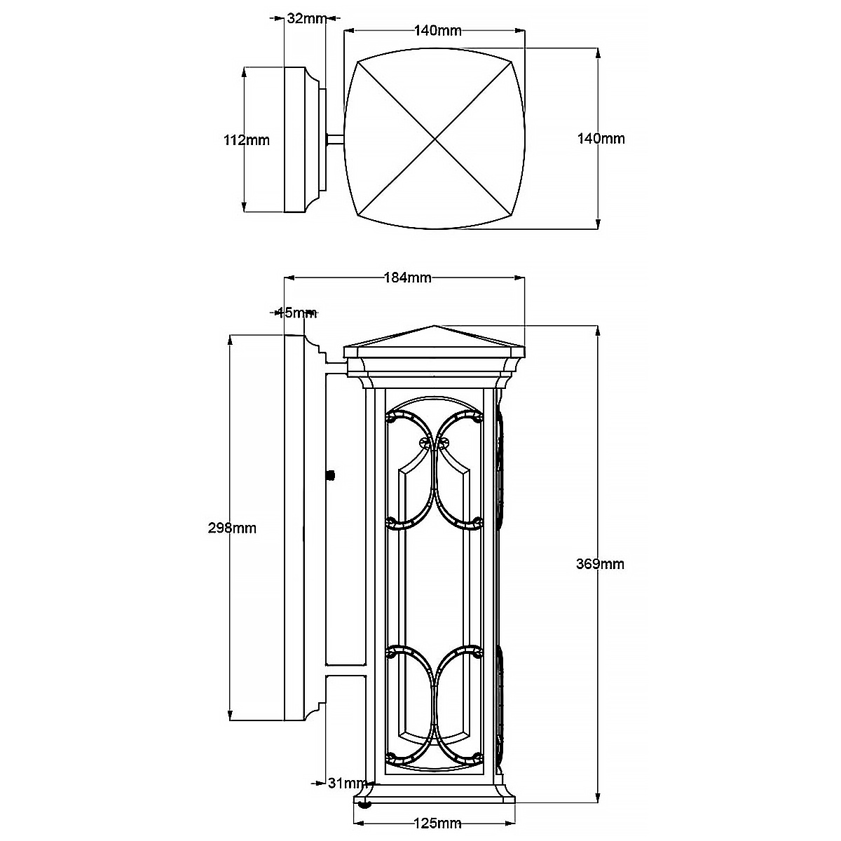 Castellara Traditional Outdoor Wall Lantern in Olde Bronze Castellara Traditional Outdoor Wall Lantern in Olde Bronze