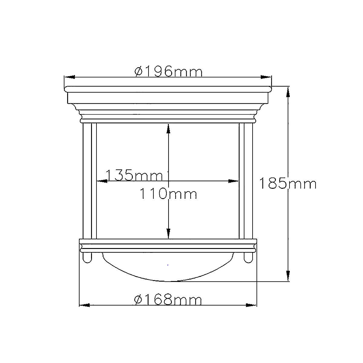 Castellum Vintage Ceiling Flush Chrome Castellum Vintage Ceiling Flush Chrome