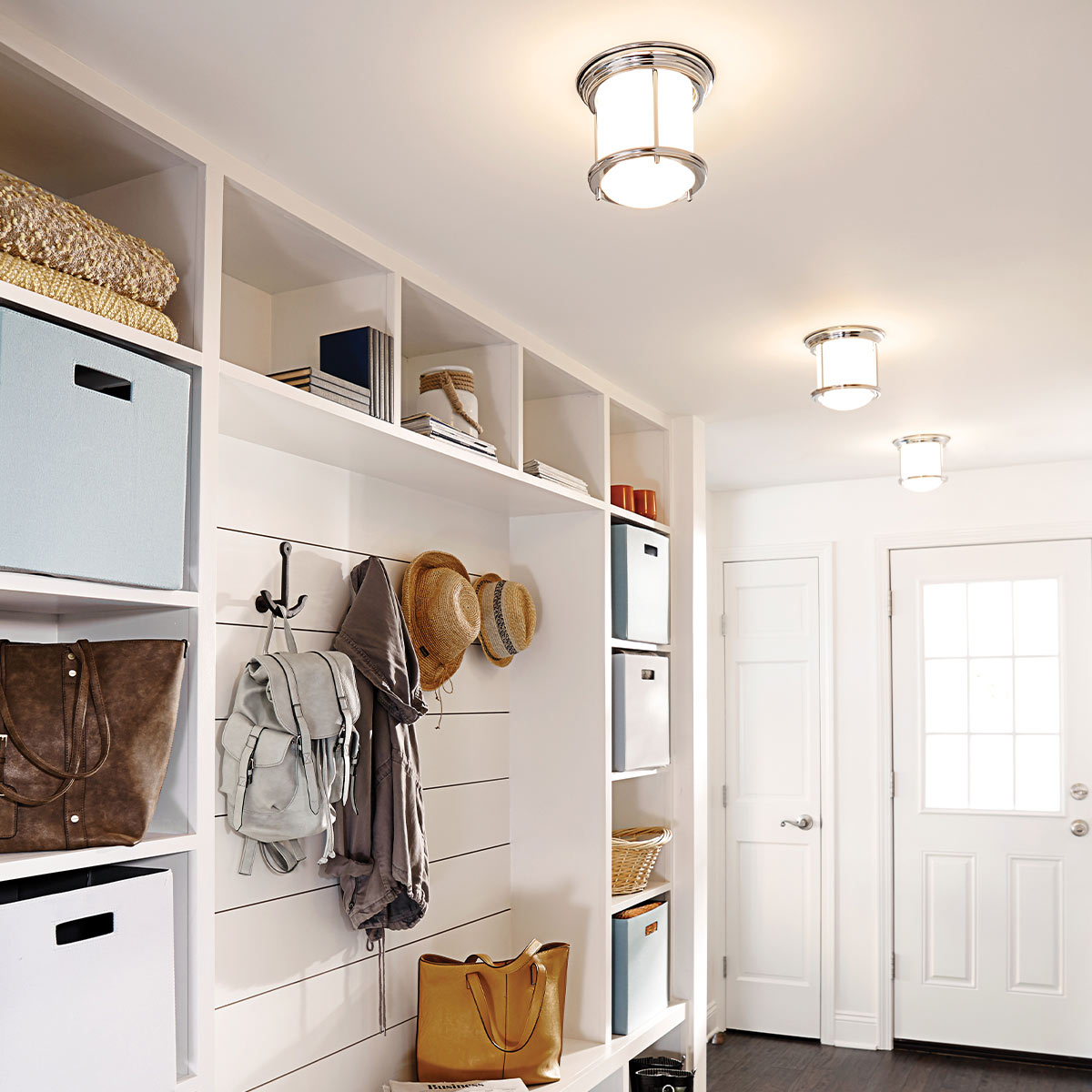 Castellum Vintage Ceiling Flush Chrome Castellum Vintage Ceiling Flush Chrome — in situ view