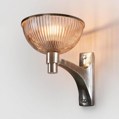 Castleton French Provincial Ribbed Glass Wall Light Silver