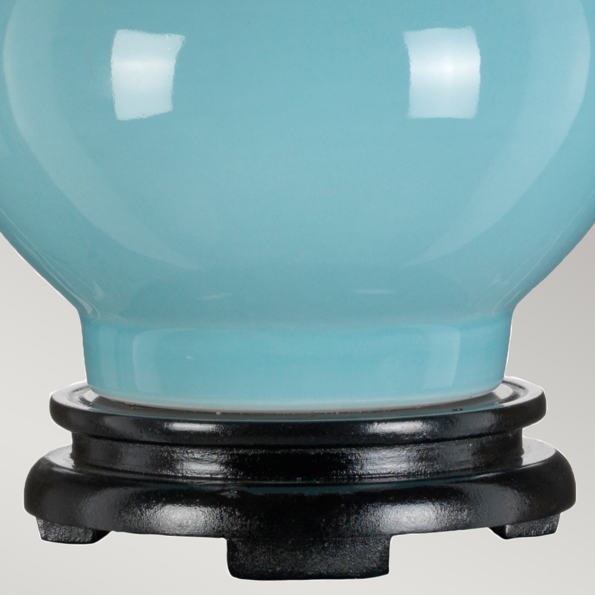 Cathay Gourd Duck Egg Blue Ceramic Table Lamp Cathay Gourd Duck Egg Blue Ceramic Table Lamp — detail view