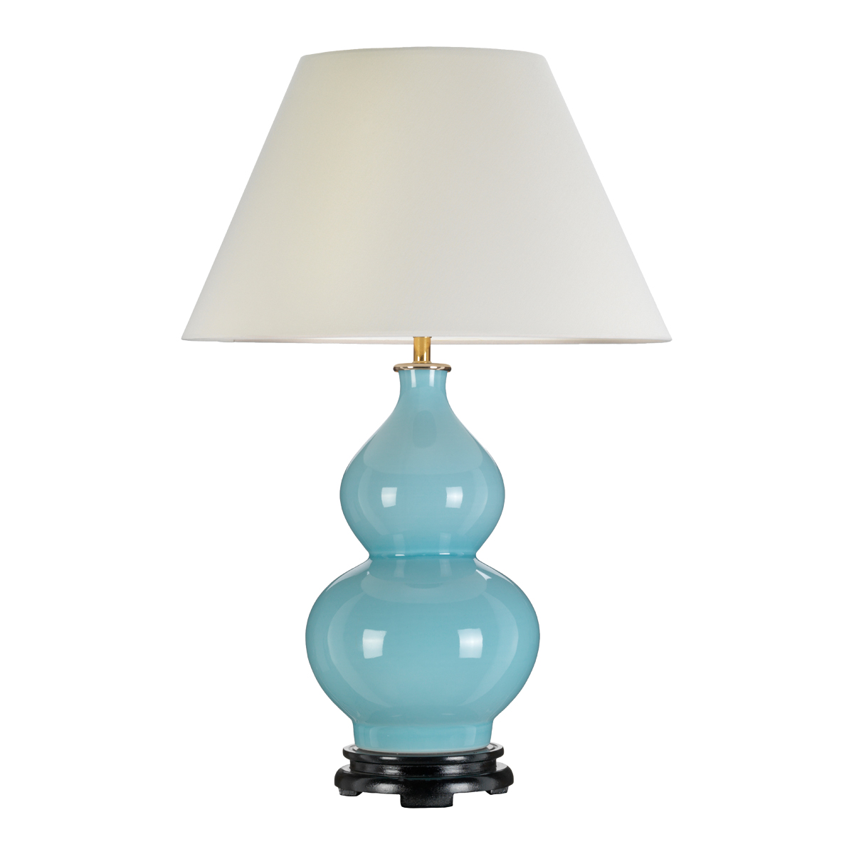 Cathay Gourd Duck Egg Blue Ceramic Table Lamp