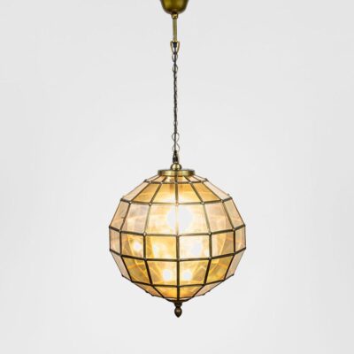Cavendish French Provincial Globe Pendant Brass and Clear Glass
