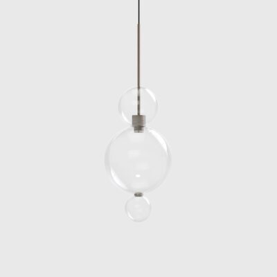 Cavendish Hall Contemporary Glass Bubble Pendant Light Clear