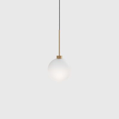 Cavendish Hall Contemporary Glass Globe Pendant Light Gold and Black