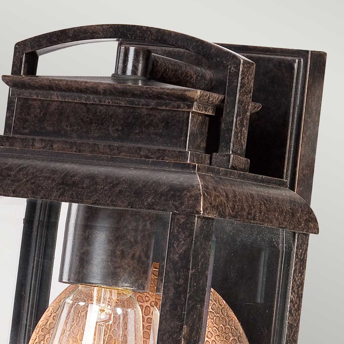 Cavendish Quay Transitional Outdoor Wall Lantern in Imperial Bronze Cavendish Quay Transitional Outdoor Wall Lantern in Imperial Bronze — detail view