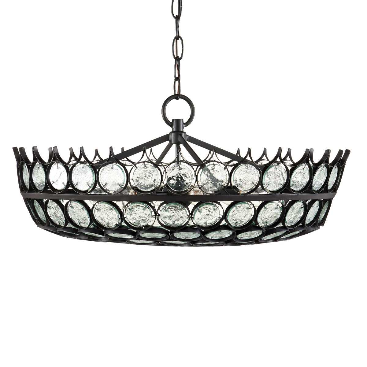Cavenham French Provincial Crystal Disc Chandelier Bronze Cavenham French Provincial Crystal Disc Chandelier Bronze