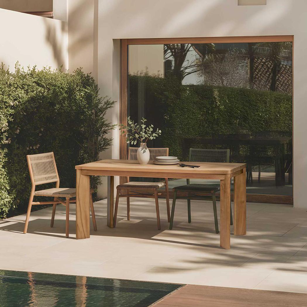 Cavershaw Dining Hamptons Outdoor Dining Table Natural Teak Cavershaw Dining Hamptons Outdoor Dining Table Natural Teak