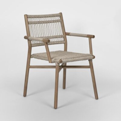 Cavershaw Dining Hamptons Woven Armchair Natural Teak