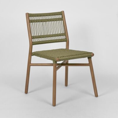 Cavershaw Dining Hamptons Woven Rope Chair Olive Green
