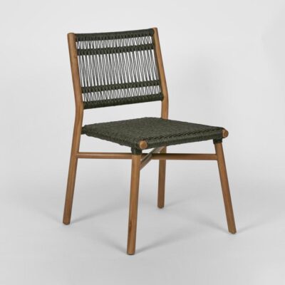 Cavershaw Dining Hamptons Woven Rope Teak Dining Chair