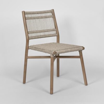 Cavershaw Dining Hamptons Woven Teak Outdoor Chair Natural