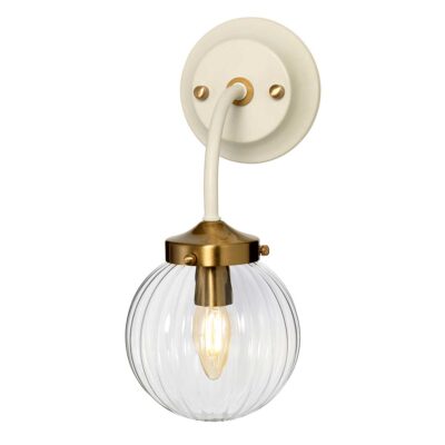 Celestia Grove Hamptons Wall Light in Cream and Aged Brass