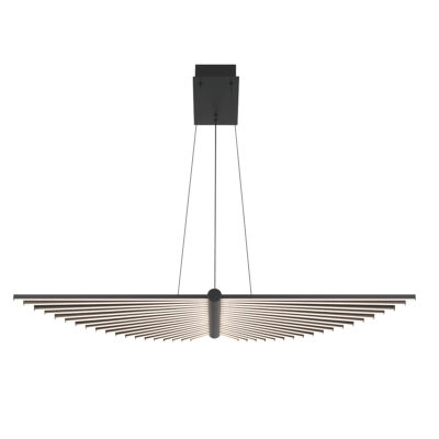 Celestine Grand Contemporary Radial Chandelier Matte Black