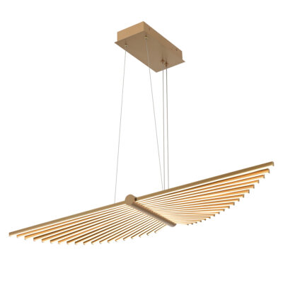 Celestine Grand Contemporary Winged Chandelier Brushed Gold