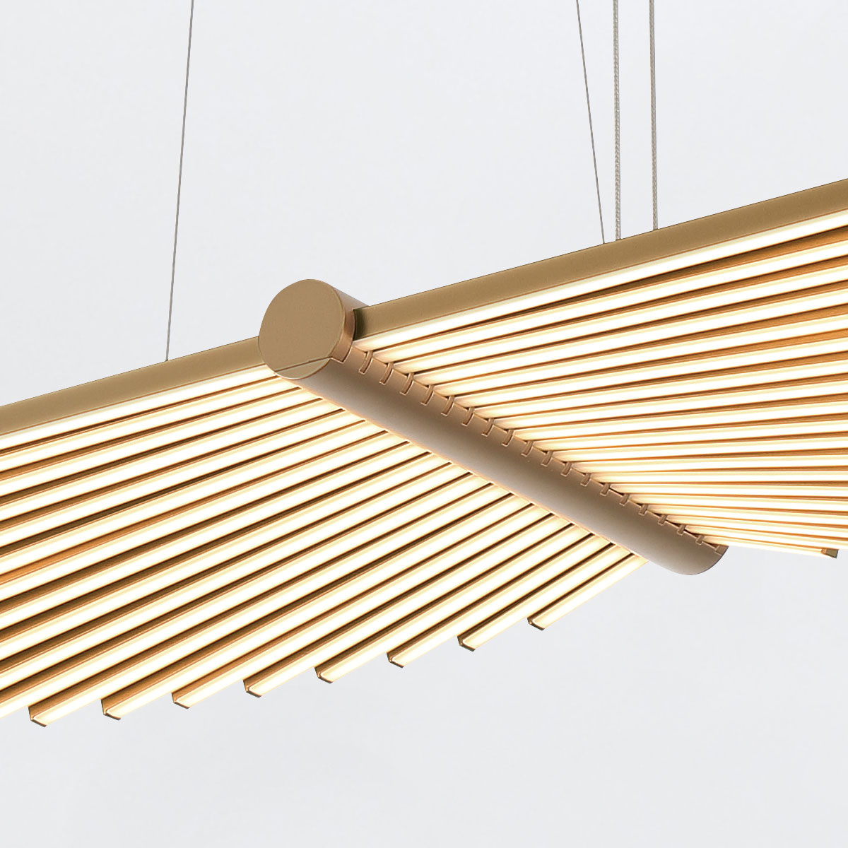 Celestine Grand Contemporary Winged Chandelier Brushed Gold Celestine Grand Contemporary Winged Chandelier Brushed Gold — detail view