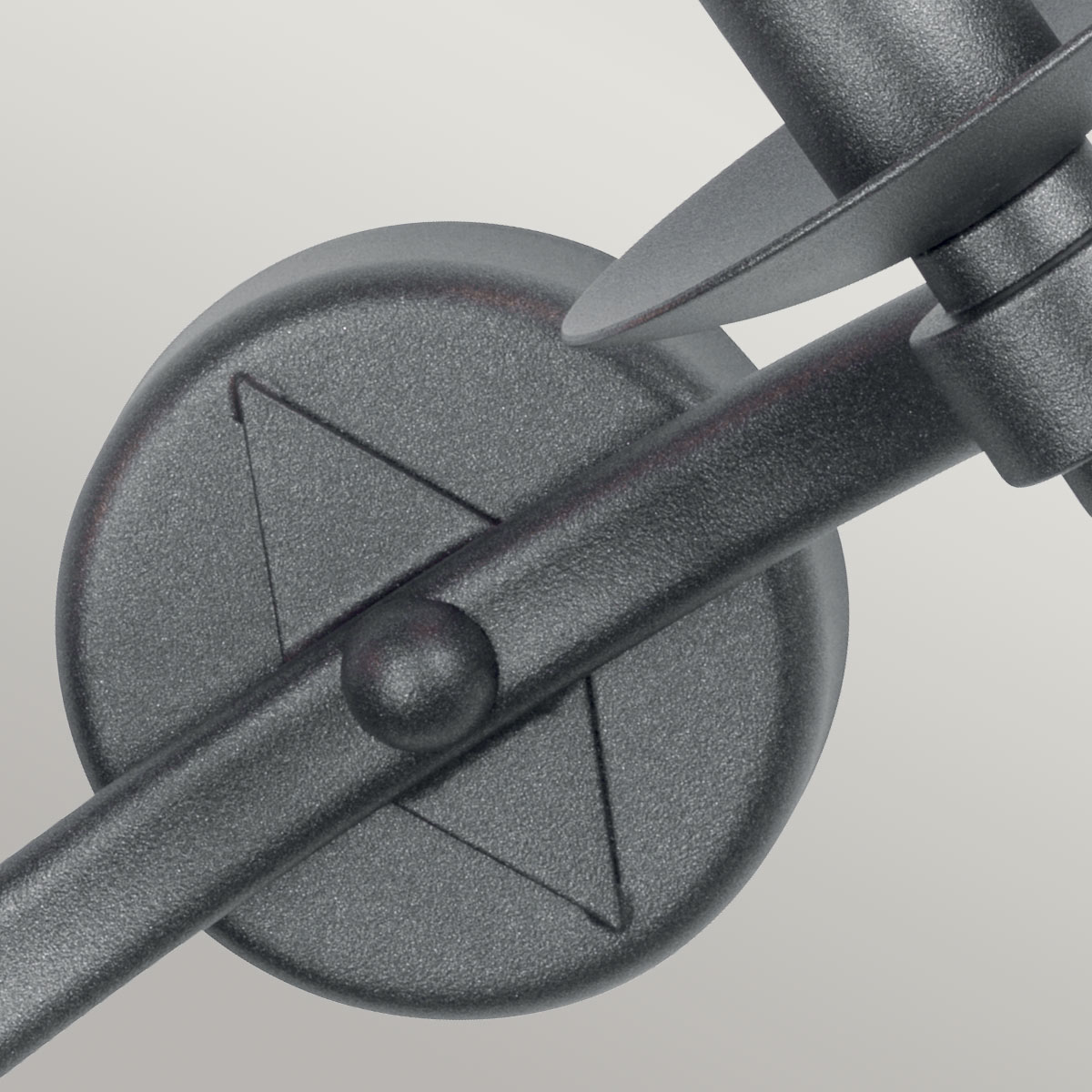 Chalcombe Hall Country Twin Arm Wall Light Graphite Black Chalcombe Hall Country Twin Arm Wall Light Graphite Black — detail view