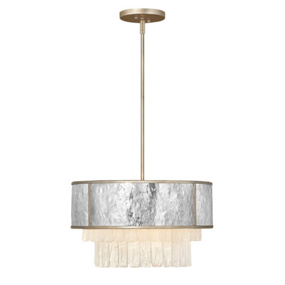 Champagne Cascade Hamptons Drum Pendant Champagne Gold