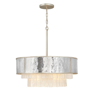 Champagne Cascade Hamptons Drum Pendant Champagne Gold