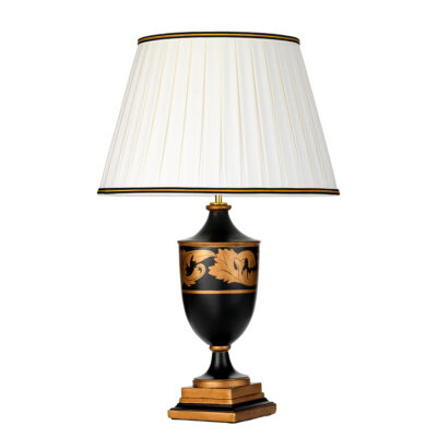 Chantell French Provincial Table Lamp Black and Gold Urn Base