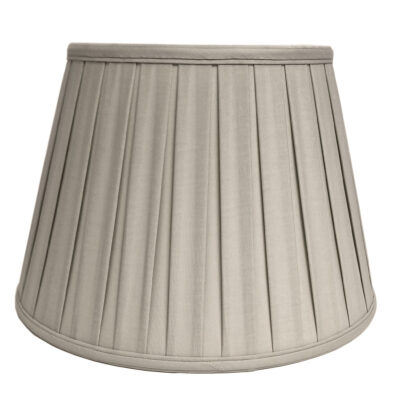 Chantilly Box Pleat Cotton Lamp Shade in Oyster