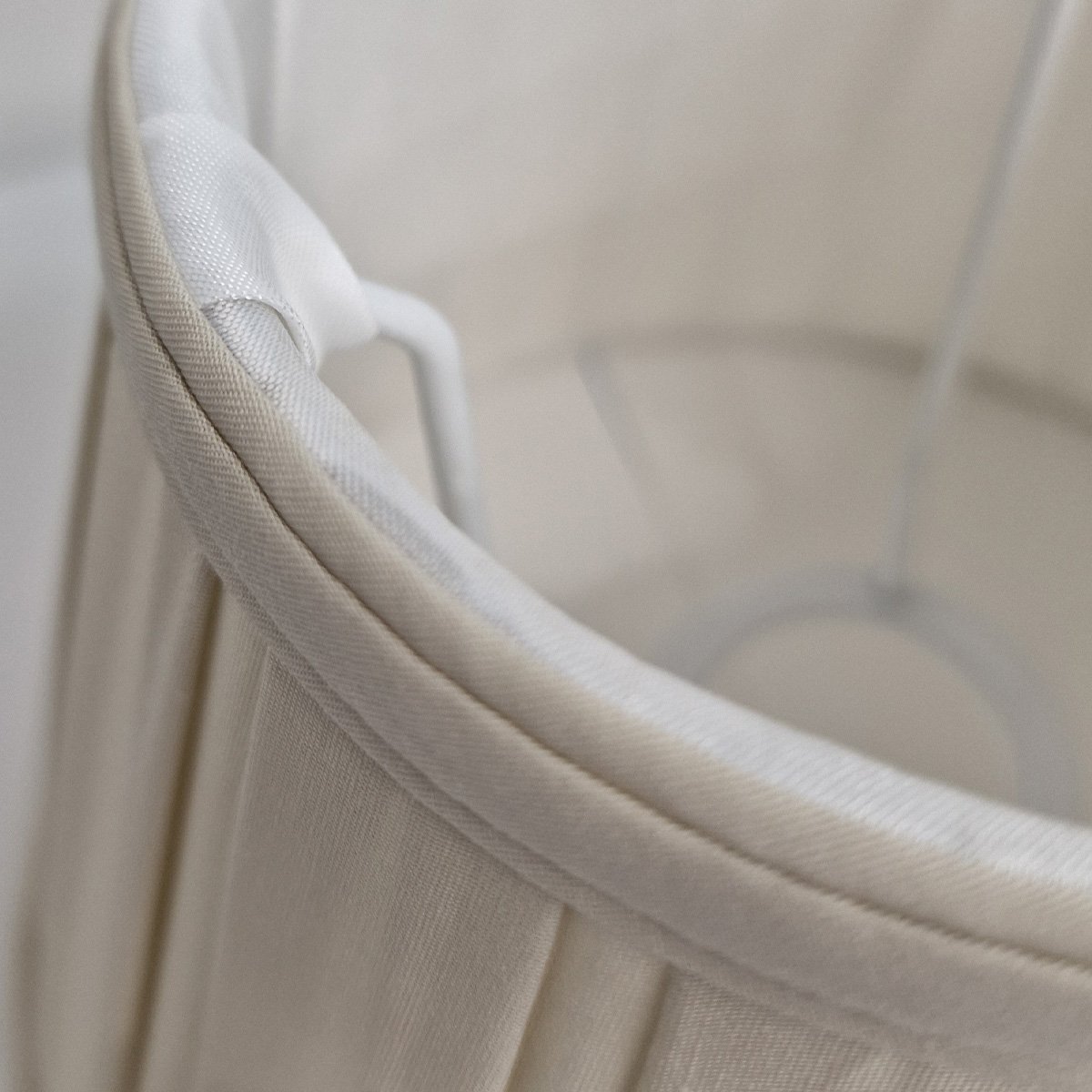 Chantilly Box Pleat French Provincial Lamp Shade in Oyster Chantilly Box Pleat French Provincial Lamp Shade in Oyster — detail view