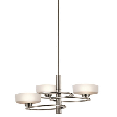 Chantilly Manor Contemporary 3 Light Chandelier Classic Pewter
