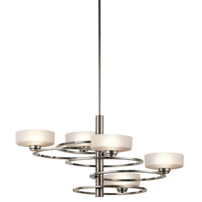 Chantilly Manor Contemporary 5 Light Chandelier Classic Pewter