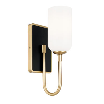 Chantry Vale Contemporary Wall Light in Brass and Black