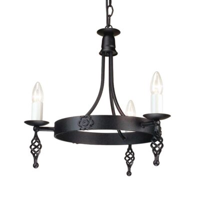 Chapel Row Medieval Ring Chandelier Black
