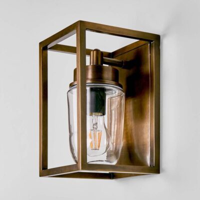 Chapelton Heritage Brass Box Outdoor Wall Light