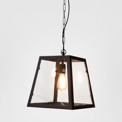 Chateau Noir Heritage Glass Box Ceiling Pendant Black