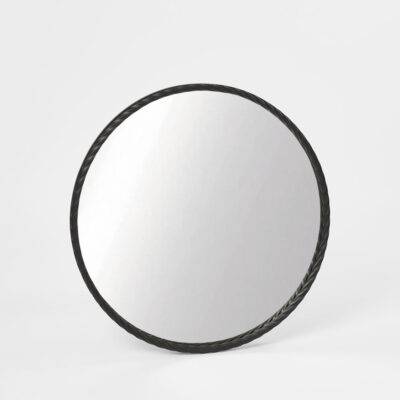 Chateaulande French Provincial Round Mirror Black Rope Twist