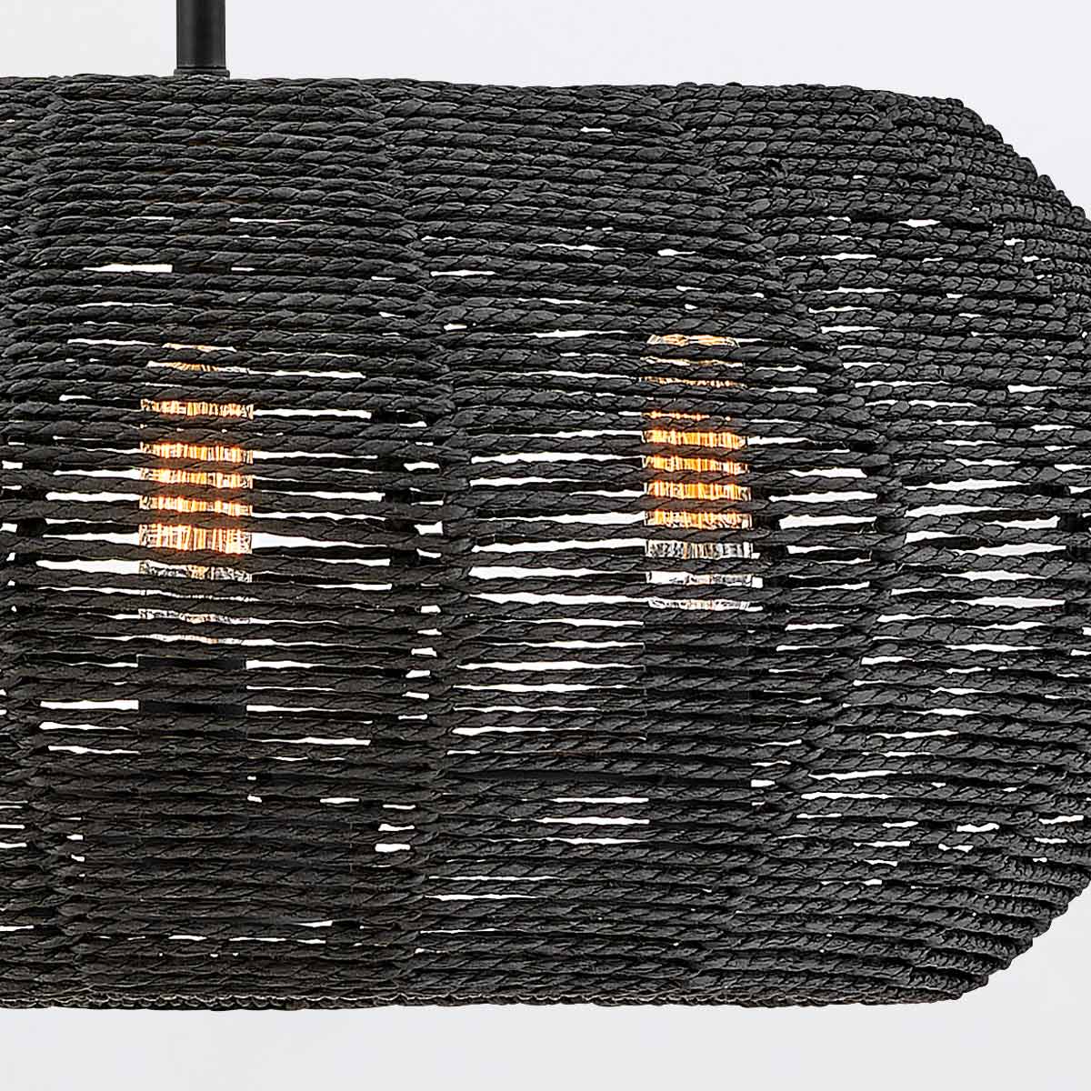 Chatsworth Coastal Woven Cluster Pendant Black Chatsworth Coastal Woven Cluster Pendant Black — detail view