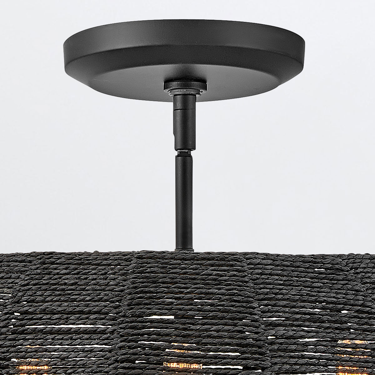 Chatsworth Coastal Woven Cluster Pendant Black Chatsworth Coastal Woven Cluster Pendant Black — detail view