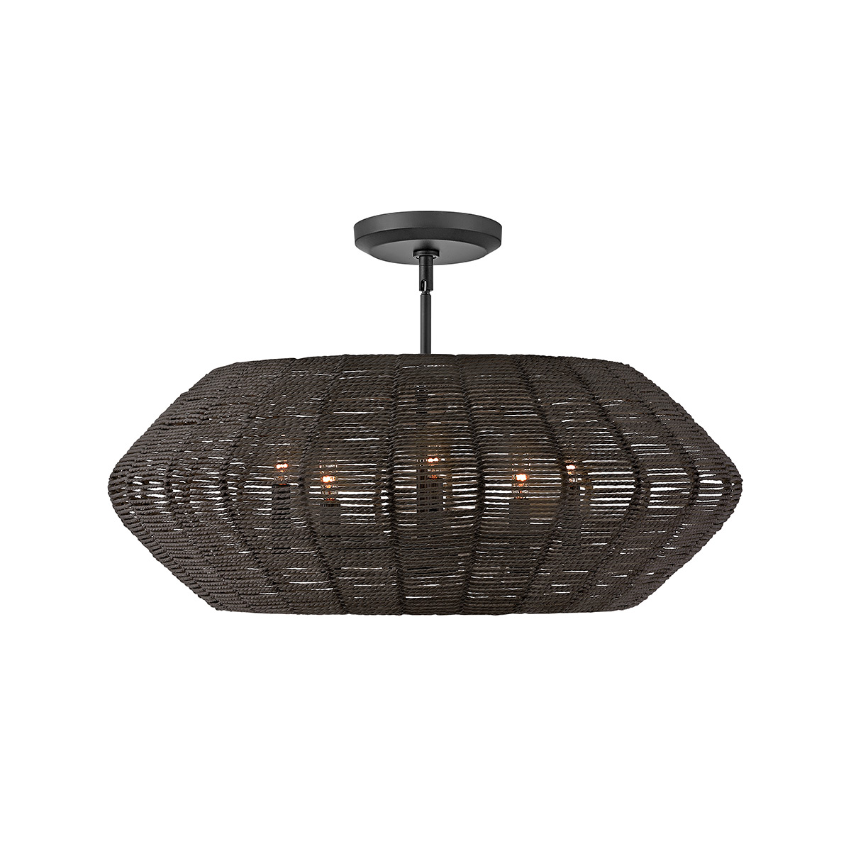 Chatsworth Coastal Woven Pendant Black Chatsworth Coastal Woven Pendant Black