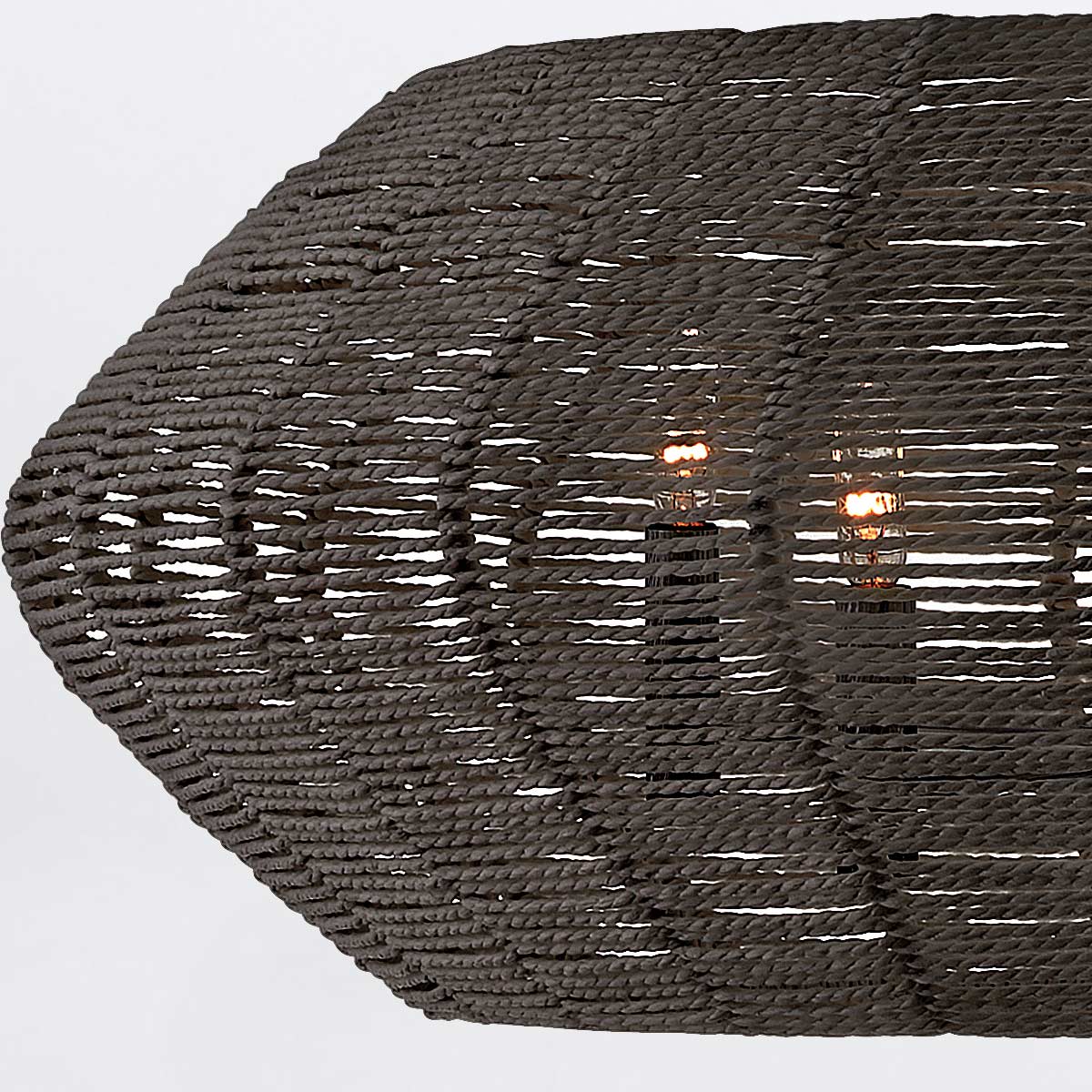 Chatsworth Coastal Woven Pendant Black Chatsworth Coastal Woven Pendant Black — detail view