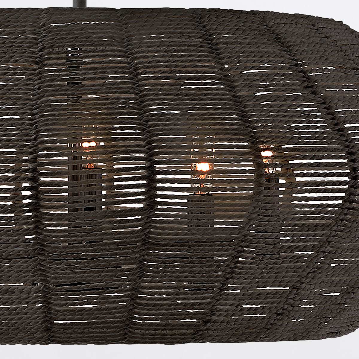 Chatsworth Coastal Woven Pendant Black Chatsworth Coastal Woven Pendant Black — detail view