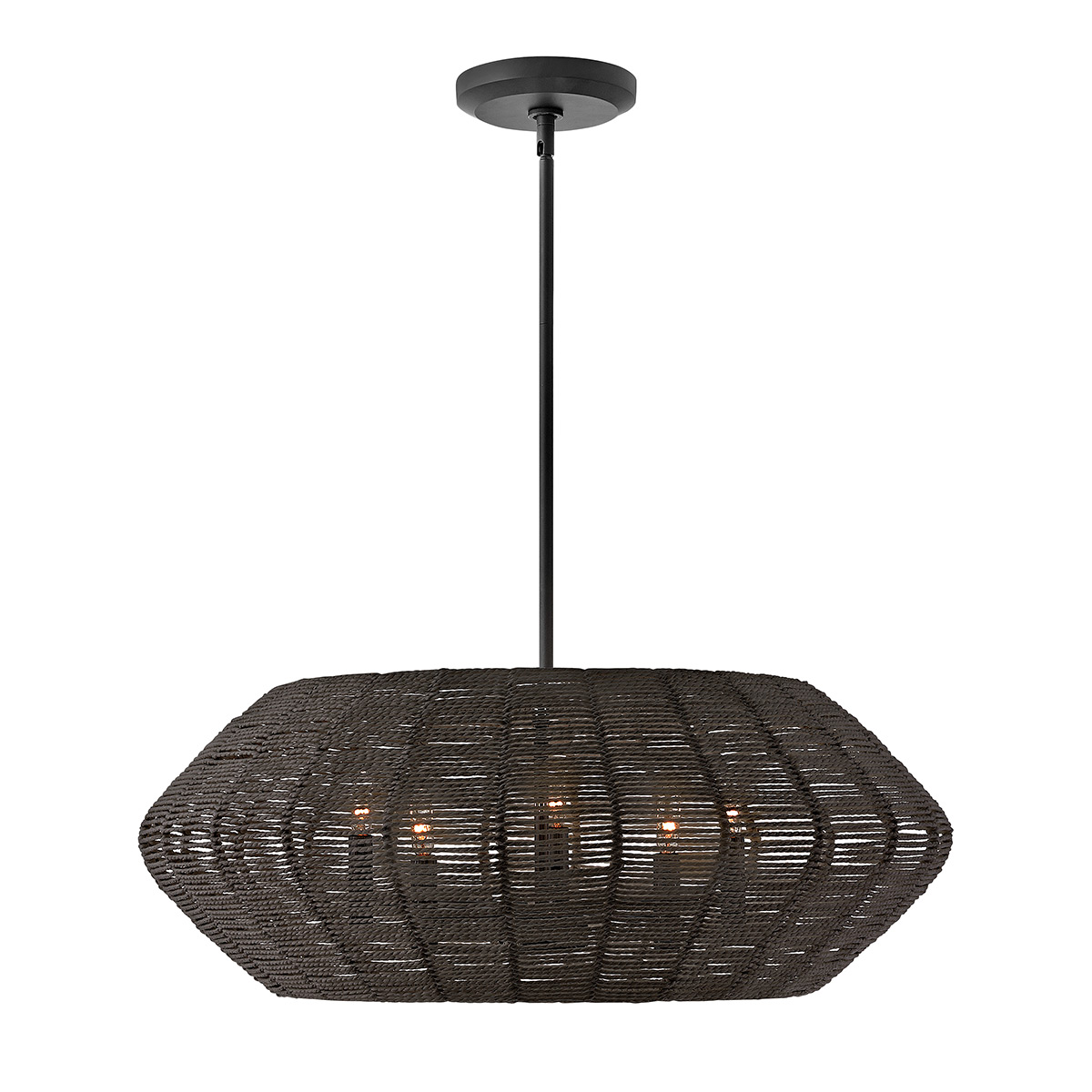 Chatsworth Coastal Woven Pendant Black