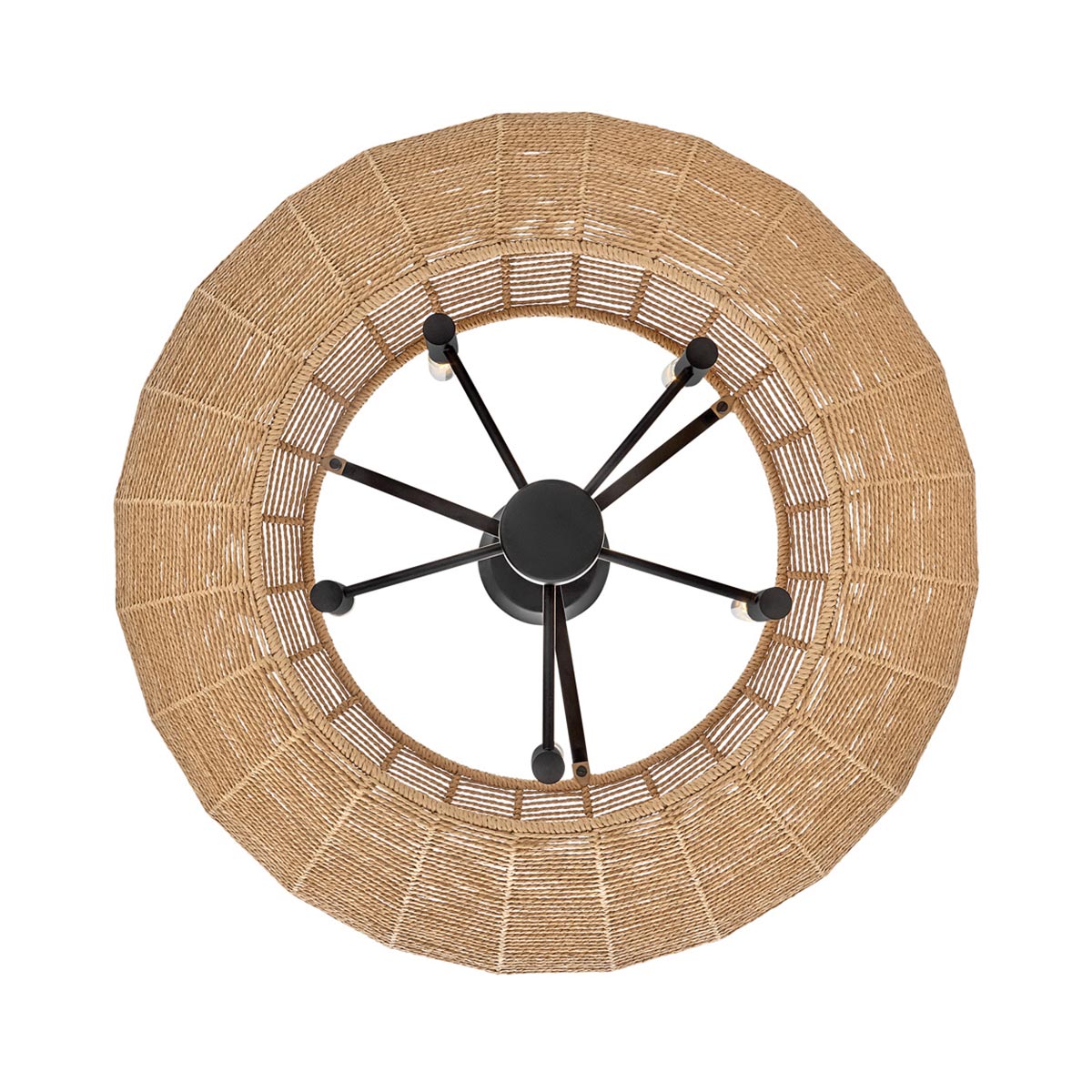 Chatsworth Hamptons Woven Drum Pendant Black and Camel Chatsworth Hamptons Woven Drum Pendant Black and Camel
