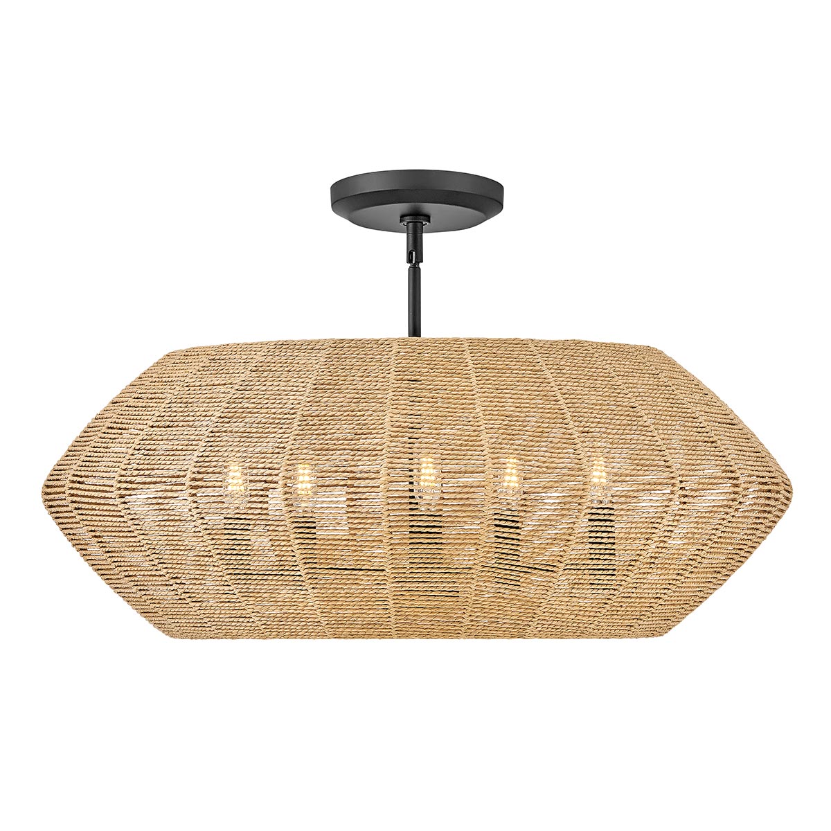 Chatsworth Hamptons Woven Drum Pendant Black and Camel Chatsworth Hamptons Woven Drum Pendant Black and Camel