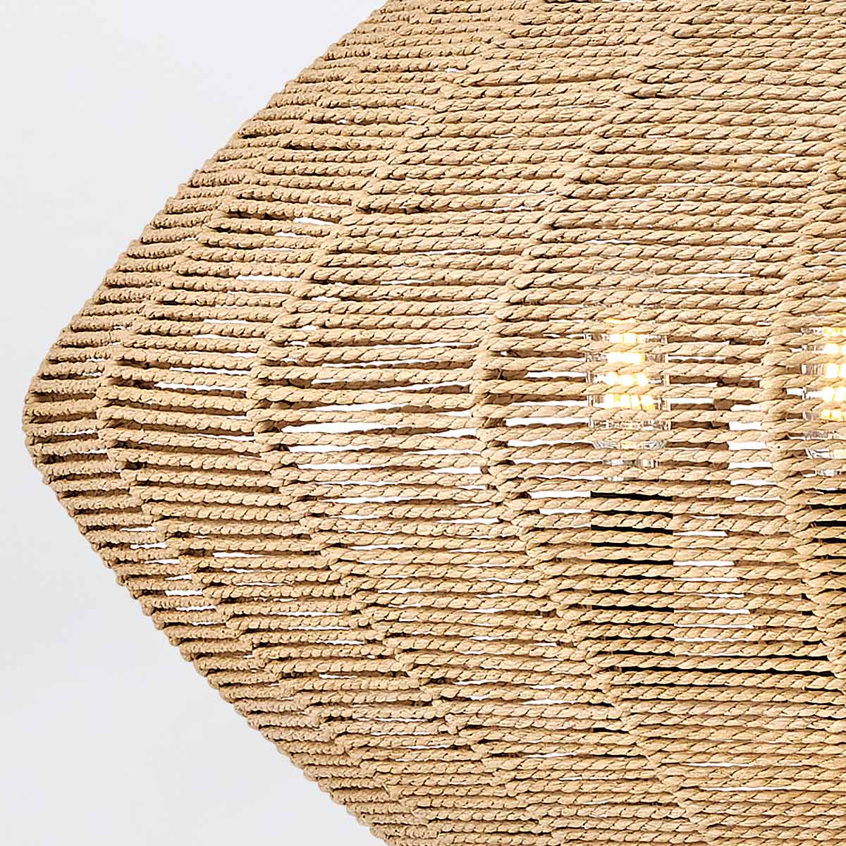 Chatsworth Hamptons Woven Drum Pendant Black and Camel Chatsworth Hamptons Woven Drum Pendant Black and Camel — detail view