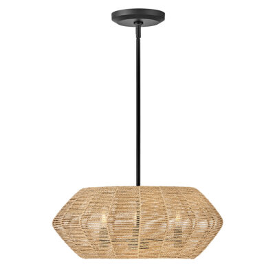 Chatsworth Hamptons Woven Pendant Black Camel